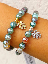 Load image into Gallery viewer, Leaf on Mystic Green/Brown Beaded Bracelet - Elena Michele
