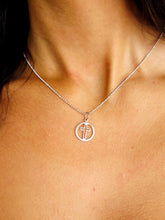 Load image into Gallery viewer, Cross in a Circle &amp; Ball Chain - 14K White Gold