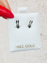 Load image into Gallery viewer, Vintage Bugs Bunny Earrings - 14K Gold