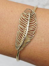 Load image into Gallery viewer, Feather - Gold Tone Cuff Bangle