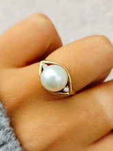 Load image into Gallery viewer, Pearl &amp; Diamond Ring - Estate Piece