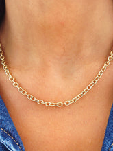 Load image into Gallery viewer, Italian Link Necklace - 14K Yellow Gold