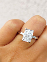 Load image into Gallery viewer, 3 Carat Radiant Cut Lab Diamond Engagement Ring - 14K White Gold - Marie's Custom Design