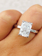 Load image into Gallery viewer, 3 Carat Radiant Cut Lab Diamond Engagement Ring - 14K White Gold - Marie's Custom Design