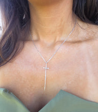Load image into Gallery viewer, Modern Cross Necklace - Sterling Silver