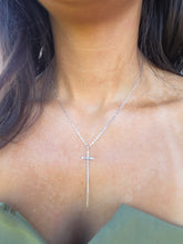 Load image into Gallery viewer, Modern Cross Necklace - Sterling Silver