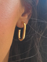 Load image into Gallery viewer, Stellari Gold Large J Hoop Earrings