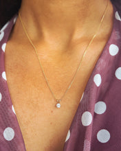 Load image into Gallery viewer, .25 Carat Diamond Solitaire Necklace - 14K Yellow Gold