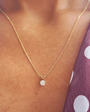 Load image into Gallery viewer, .25 Carat Diamond Solitaire Necklace - 14K Yellow Gold