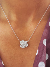 Load image into Gallery viewer, Camellia Rose Necklace - Sterling Silver