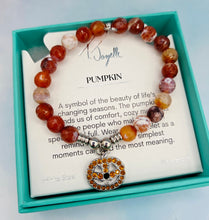 Load image into Gallery viewer, "Pumpkin" Infinite Steel Charm Bracelet - TJazelle Limited Edition Halloween Collection