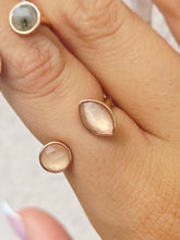 Load image into Gallery viewer, Open Ring with Circle and Teardrop - Rose Gold FIlled