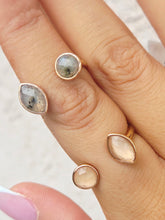 Load image into Gallery viewer, Open Ring with Circle and Teardrop - Rose Gold FIlled