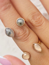 Load image into Gallery viewer, Open Ring with Circle and Teardrop - Rose Gold FIlled