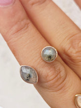 Load image into Gallery viewer, Open Ring with Circle and Teardrop - Rose Gold FIlled