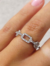Load image into Gallery viewer, Pave Crystal Chain Link Ring