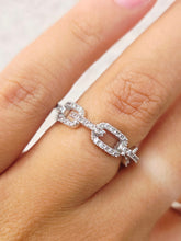 Load image into Gallery viewer, Pave Crystal Chain Link Ring