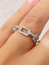 Load image into Gallery viewer, Pave Crystal Chain Link Ring