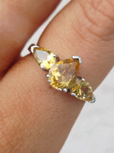 Load image into Gallery viewer, Three Stone Citrine Ring - Sterling Silver
