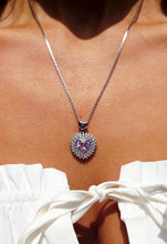 Load image into Gallery viewer, Pink Heart CZ Pendant and 20" Chain - Sterling Silver