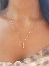 Load image into Gallery viewer, Past Present Future Diamond Necklace - 14K White Gold