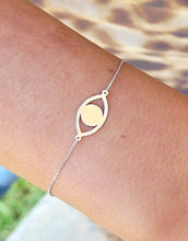 Load image into Gallery viewer, Evil Eye Bracelet - 14K White Gold