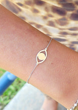Load image into Gallery viewer, Evil Eye Bracelet - 14K White Gold