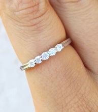 Load image into Gallery viewer, .25 Carat Diamond Band with Five Diamonds - 14K White Gold