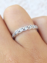 Load image into Gallery viewer, Braided Diamond Band - 14K White Gold - Viv &amp; G