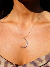 Load image into Gallery viewer, Celeste Moon Necklace in Gold Filled (Small) - Lotus