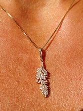 Load image into Gallery viewer, Diamond Feather Pendant