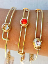 Load image into Gallery viewer, Orange Alex and Ani "SACRED STUD" Intuition BRACELET CRYSTAL BANGLE