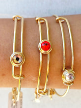 Load image into Gallery viewer, Orange Alex and Ani "SACRED STUD" Intuition BRACELET CRYSTAL BANGLE