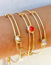 Load image into Gallery viewer, Orange Alex and Ani "SACRED STUD" Intuition BRACELET CRYSTAL BANGLE