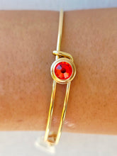 Load image into Gallery viewer, Orange Alex and Ani "SACRED STUD" Intuition BRACELET CRYSTAL BANGLE