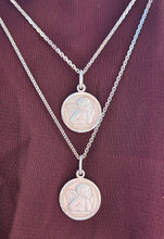 Load image into Gallery viewer, Cherub Guardian Angel Necklace - Sterling Silver