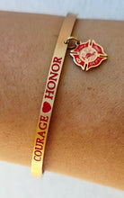 Load image into Gallery viewer, Courage Honor Firefighter Bangle Bracelet