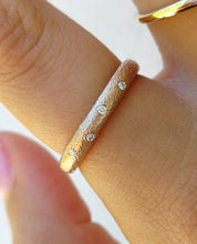 Load image into Gallery viewer, Matte Rose Gold Diamond Band - 14K Rose Gold