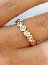 Load image into Gallery viewer, Rose Gold Circle Diamond Band - 14K Rose Gold - Marie's Custom Design