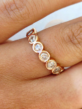 Load image into Gallery viewer, Rose Gold Circle Diamond Band - 14K Rose Gold - Marie's Custom Design