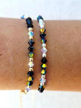 Load image into Gallery viewer, Jet Black "The Amanda ~ Swarovski Crystal Stacker" Beaded Bracelet- Our Whole Heart