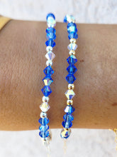 Load image into Gallery viewer, Sapphire "The Amanda ~ Swarovski Crystal Stacker" Beaded Bracelet- Our Whole Heart
