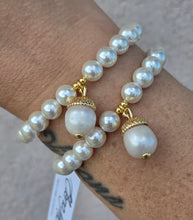 Load image into Gallery viewer, Pearl Acorn on Pearl Beaded Bracelet - Elena Michele