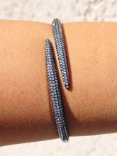 Load image into Gallery viewer, Hematite Cuff Bangle Bracelet - Sterling Silver