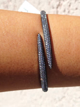Load image into Gallery viewer, Hematite Cuff Bangle Bracelet - Sterling Silver