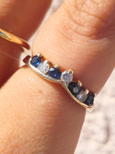 Load image into Gallery viewer, Sapphire Diamond Ring - 14K Yellow Gold - Estate Piece