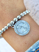 Load image into Gallery viewer, 7.5" St. Maximilian Kolbe Patron Saint of Addiction Stretch Bracelet - Love Lisa Healing Collection