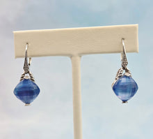 Load image into Gallery viewer, Blue Mother of Pearl Fusion Leverback Earrings - Colore SG
