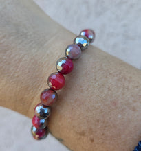 Load image into Gallery viewer, Silver Dipped Red Agate Stacker - TJazelle