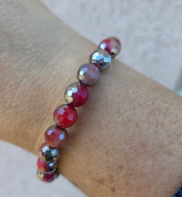 Load image into Gallery viewer, Silver Dipped Red Agate Stacker - TJazelle